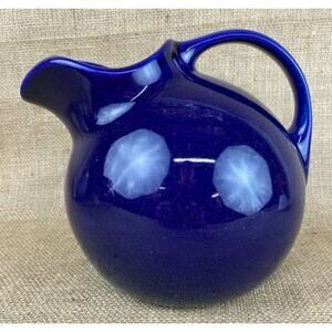 Cobalt Blue Hall 633 USA Pitcher with Ice Lip Condition Issues